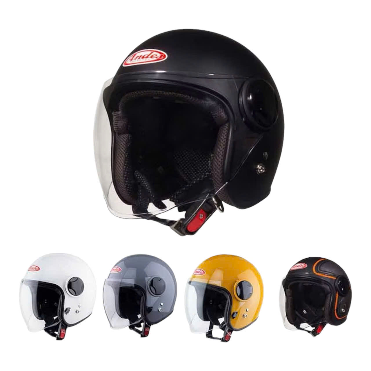Mũ Bảo Hiểm Andes 3/4 đầu Có Kính 3S382H