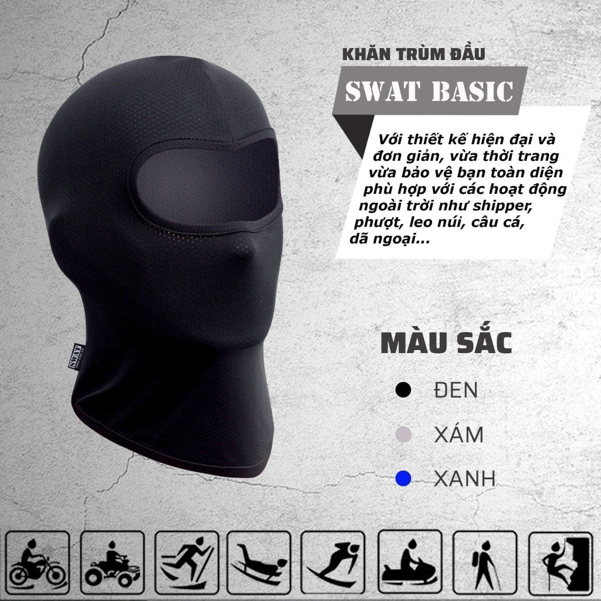 Khăn Chùm Đầu Swat Basic